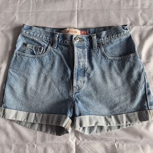 Vintage Gap Button Fly Shorts  Sz 10 Light Denim Classic No 5 Loose Fit Cuffed